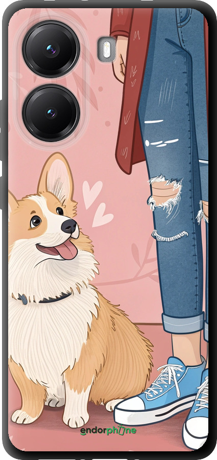 TPU чехол Корги 3 для Xiaomi Turbo 4 - 6707b-4013 изображение 