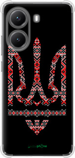 Силикон с усиленными углами чехол Герб - вышиванка на черном фоне для Xiaomi Turbo 4 - 1196sp-4013 изображение 