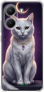 Силикон с усиленными углами чехол Mystic White Cat Gothic Dark Purple Gold для Xiaomi Turbo 4 - 6805sp-4013 изображение 