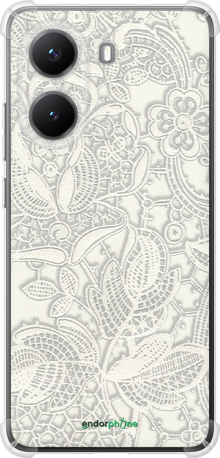 Силикон с усиленными углами чехол Белое кружево для Xiaomi Turbo 4 - 4383sp-4013 изображение 