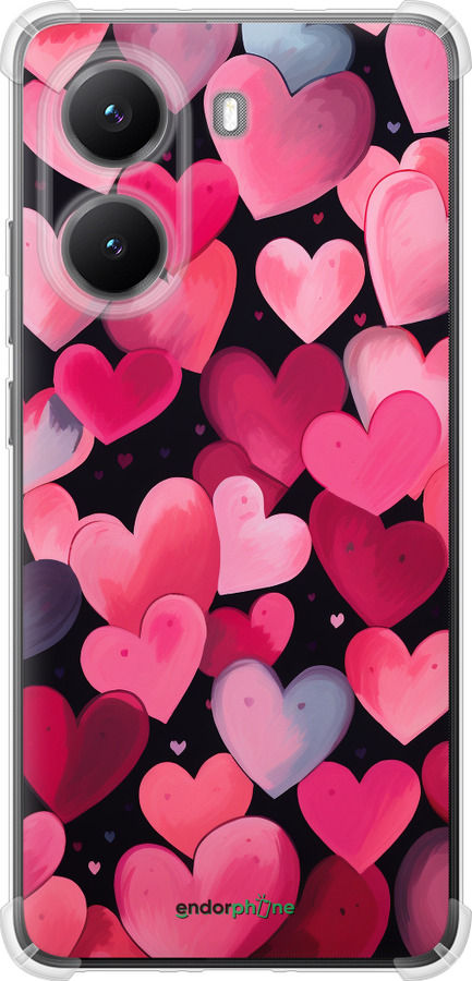 Силикон с усиленными углами чехол Сердечки 4 для Xiaomi Turbo 4 - 5662sp-4013 изображение 