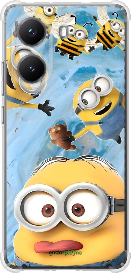 Силикон с усиленными углами чехол Миньоны для Xiaomi Turbo 4 - 6386sp-4013 изображение 