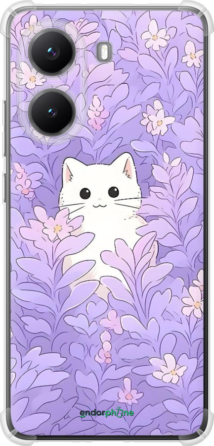 Силикон с усиленными углами чехол Котик в цветах для Xiaomi Turbo 4 - 6390sp-4013 изображение 