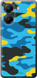 Силиконовый чехол Желто-голубой камуфляж для Xiaomi POCO X7 PRO - 1084u-3907 изображение 