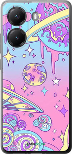 Силиконовый чехол Розовая галактика для Xiaomi POCO X7 PRO - 4146u-3907 изображение 