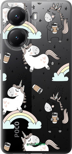 Силіконовий чехол Єдиноріг і кава для Xiaomi Turbo 4 - 4661u-4013 изображение 