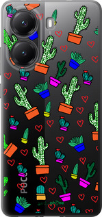 Силиконовый чехол Кактусы 4 для Xiaomi POCO X7 PRO - 4856u-3907 изображение 