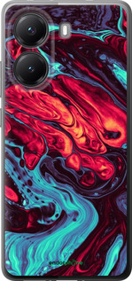 Силиконовый чехол Синяя красная абстакция для Xiaomi POCO X7 PRO - 5339u-3907 изображение 