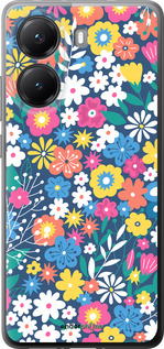 Силиконовый чехол Цветочный фон v4 для Xiaomi POCO X7 PRO - 5494u-3907 изображение 