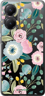 Силиконовый чехол Цветочные обои v2 для Xiaomi POCO X7 PRO - 5602u-3907 изображение 