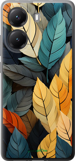 Силиконовый чехол Кольорове листя для Xiaomi POCO X7 PRO - 5644u-3907 изображение 