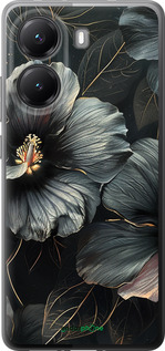 Силиконовый чехол Черные цветы для Xiaomi POCO X7 PRO - 6031u-3907 изображение 
