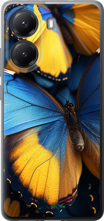 Силиконовый чехол Желто-голубые бабочки для Xiaomi Turbo 4 - 6046u-4013 изображение 