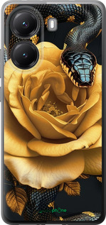 Силиконовый чехол Black snake and golden rose для Xiaomi POCO X7 PRO - 6068u-3907 изображение 