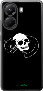 Силиконовый чехол С изображением кота и черепа для Xiaomi Turbo 4 - 6491u-4013 изображение 