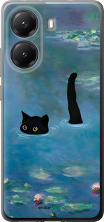 Силиконовый чехол С изображением кота и водяной лилии Monet для Xiaomi POCO X7 PRO - 6519u-3907 изображение 