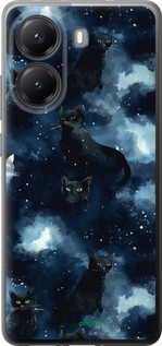 Силиконовый чехол Изображение Кошек с тёмной акварелью для Xiaomi POCO X7 PRO - 6521u-3907 изображение 
