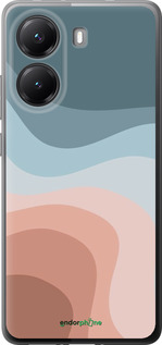 Силиконовый чехол С синими и розовыми волнами в стиле ретро для Xiaomi POCO X7 PRO - 6532u-3907 изображение 