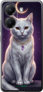 Силиконовый чехол Mystic White Cat Gothic Dark Purple Gold для Xiaomi Turbo 4 - 6805u-4013 изображение 