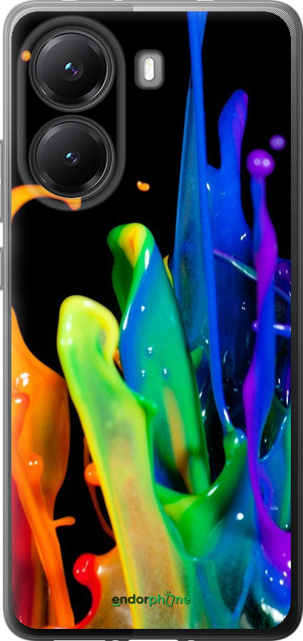 Силиконовый чехол брызги краски для Xiaomi POCO X7 PRO - 3957u-3907 изображение 