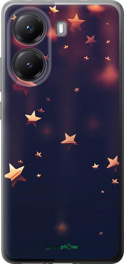 Силиконовый чехол Падающие звезды для Xiaomi POCO X7 PRO - 3974u-3907 изображение 