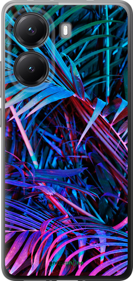 Силиконовый чехол Папоротник под ультрафиолетом для Xiaomi POCO X7 PRO - 4069u-3907 изображение 