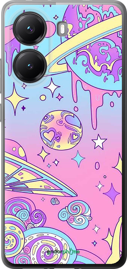 Силиконовый чехол Розовая галактика для Xiaomi POCO X7 PRO - 4146u-3907 изображение 