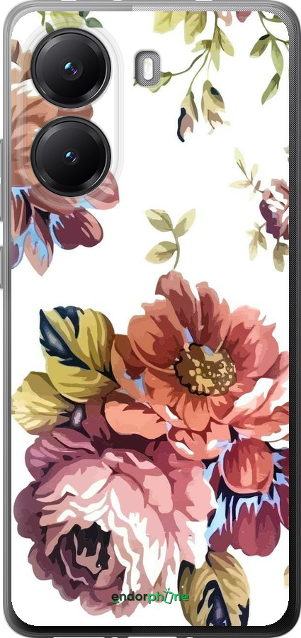 Силиконовый чехол Vintage flowers для Xiaomi Turbo 4 - 4333u-4013 изображение 