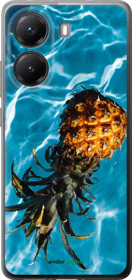 Силиконовый чехол Ананас на воде для Xiaomi POCO X7 PRO - 4384u-3907 изображение 