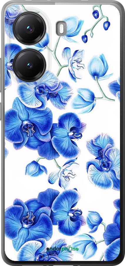 Силиконовый чехол Голубые орхидеи для Xiaomi POCO X7 PRO - 4406u-3907 изображение 