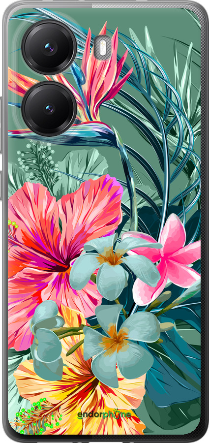 Силіконовий чехол Тропічні квіти v1 для Xiaomi Turbo 4 - 4667u-4013 изображение 