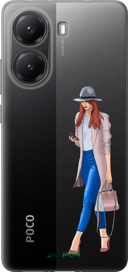 Силиконовый чехол Девушка 1 для Xiaomi Turbo 4 - 4751u-4013 изображение 