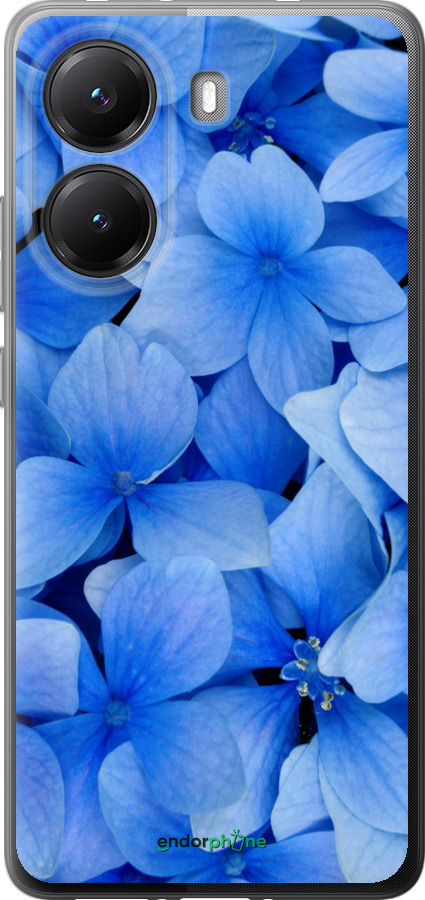 Силіконовий чехол Сині квіти для Xiaomi POCO X7 PRO - 526u-3907 изображение 