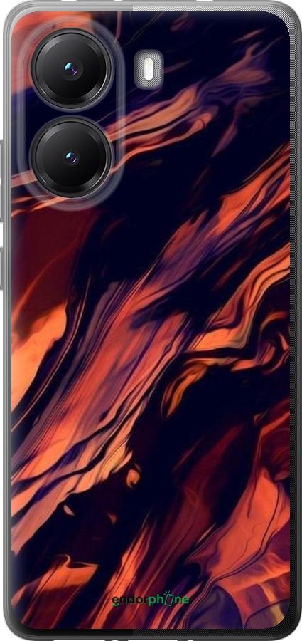 Силиконовый чехол Черно-оранжевая абстракция для Xiaomi POCO X7 PRO - 5340u-3907 изображение 