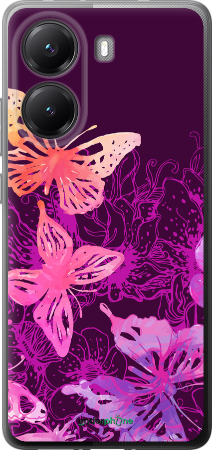 Силіконовий чехол Метелики v2 для Xiaomi POCO X7 PRO - 5475u-3907 изображение 