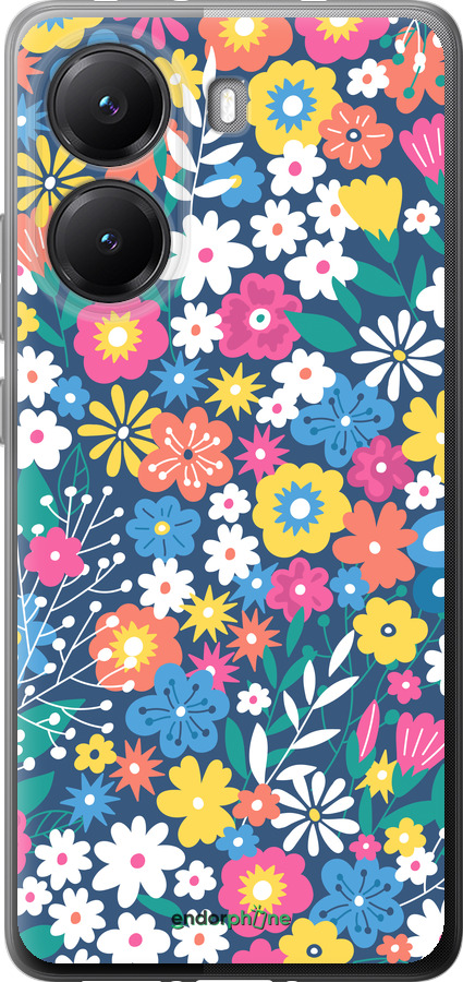 Силиконовый чехол Цветочный фон v4 для Xiaomi POCO X7 PRO - 5494u-3907 изображение 