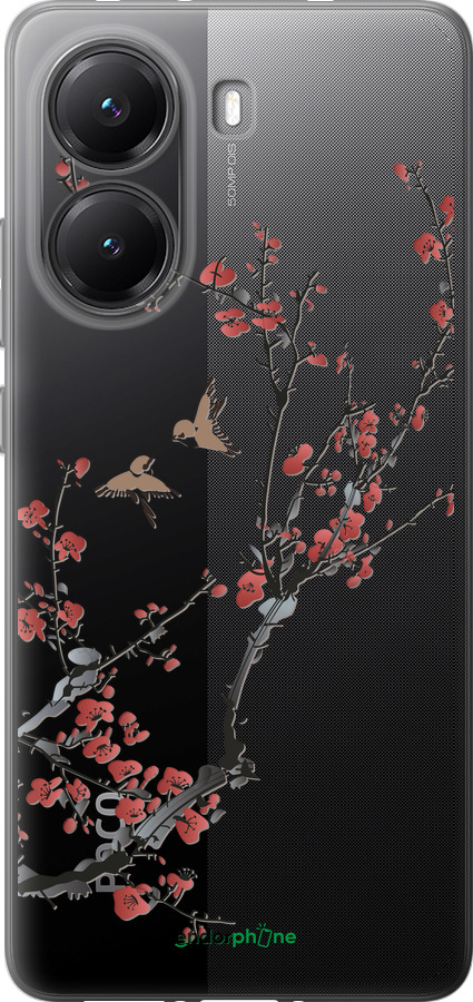 Силиконовый чехол Сакура v2 для Xiaomi POCO X7 PRO - 5538u-3907 изображение 