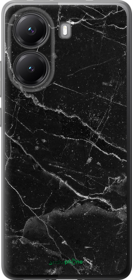 Силиконовый чехол Черный мрамор v2 для Xiaomi POCO X7 PRO - 5568u-3907 изображение 