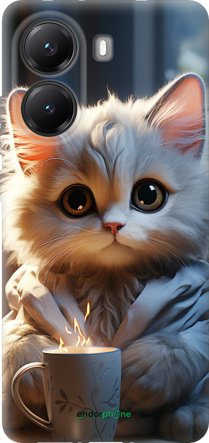 Силиконовый чехол White cat для Xiaomi POCO X7 PRO - 5646u-3907 изображение 