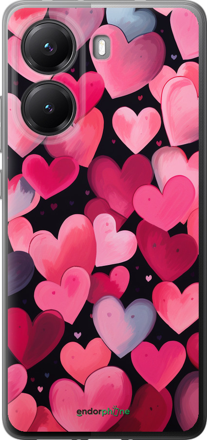 Силиконовый чехол Сердечки 4 для Xiaomi POCO X7 PRO - 5662u-3907 изображение 