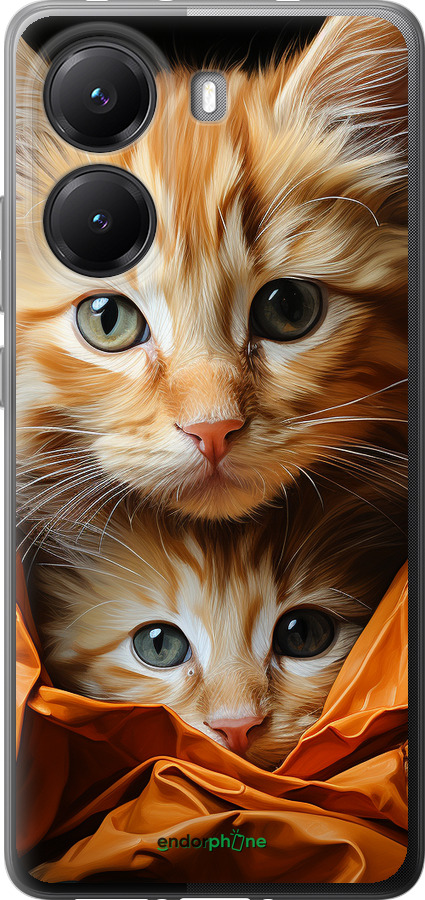 Силиконовый чехол Котики 2 для Xiaomi POCO X7 PRO - 5664u-3907 изображение 