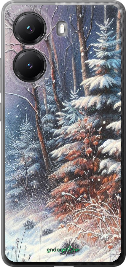 Силіконовий чехол Зимовий пейзаж для Xiaomi Turbo 4 - 5814u-4013 изображение 
