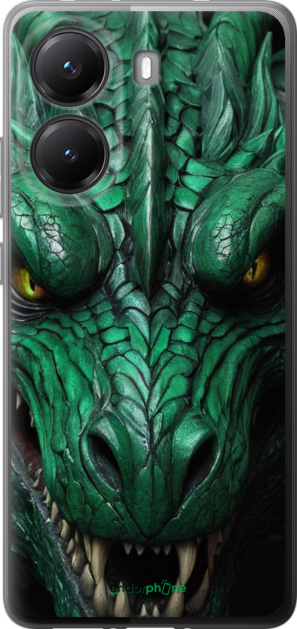 Силиконовый чехол Зелёный дракон v2 для Xiaomi POCO X7 PRO - 5817u-3907 изображение 