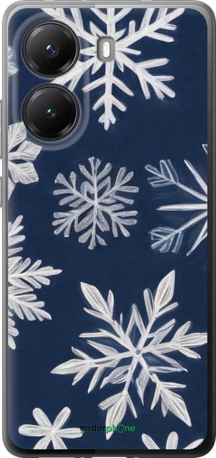 Силіконовий чехол Сніжинки для Xiaomi Turbo 4 - 5821u-4013 изображение 