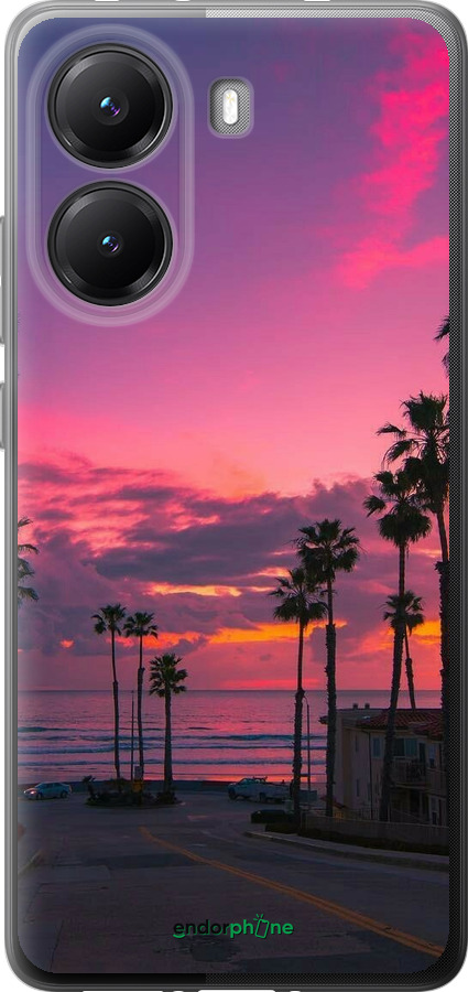 Силиконовый чехол Пальмы для Xiaomi POCO X7 PRO - 5873u-3907 изображение 