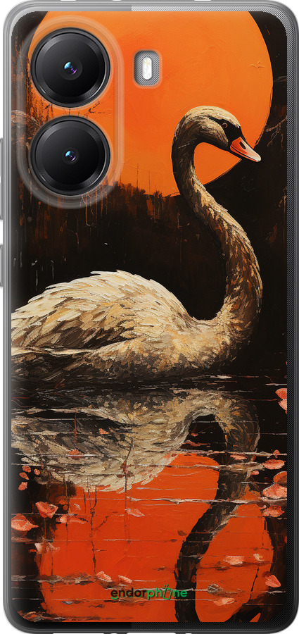 Силиконовый чехол Лебедь для Xiaomi Turbo 4 - 5964u-4013 изображение 