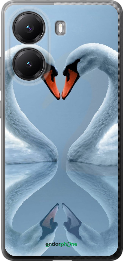 Силиконовый чехол Лебеди для Xiaomi Turbo 4 - 6007u-4013 изображение 