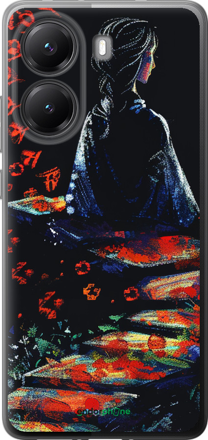 Силиконовый чехол Мечтательная девушка для Xiaomi POCO X7 PRO - 6042u-3907 изображение 