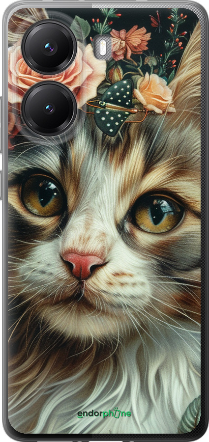 Силіконовий чехол Cats and flowers для Xiaomi Turbo 4 - 6069u-4013 изображение 