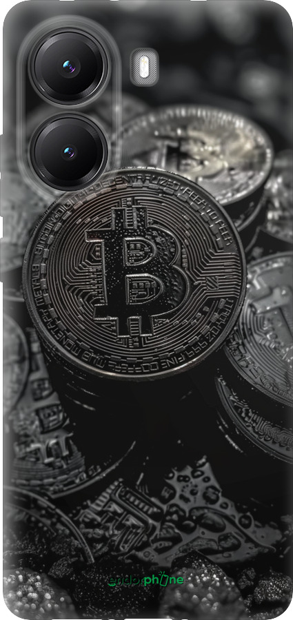 Силіконовий чехол Black Bitcoin для Xiaomi POCO X7 PRO - 6090u-3907 изображение 